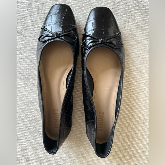 NEW SCHUTZ Arissa pointed ballet flats in black croc 9.5 US - Picture 8 of 13